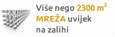 Više nego 2300m2 mreža uvijek na zalihi